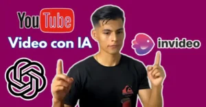 Interfaz de InVideo io mostrando cómo transformar ideas en videos de forma rápida y profesional