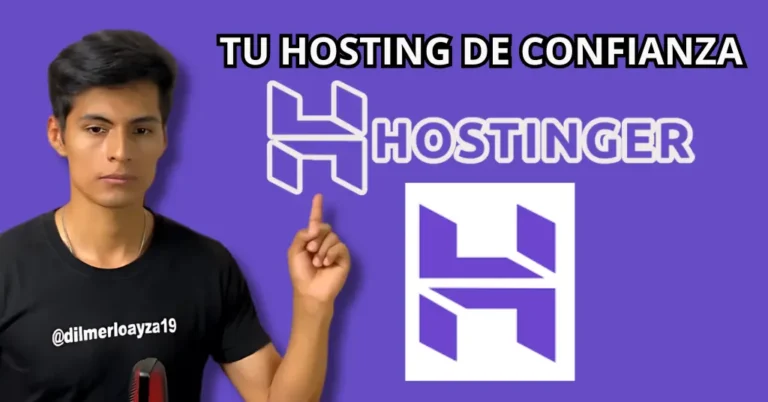 Interfaz de Hostinger Perú mostrando sus planes de hosting y características destacadas para 2025.