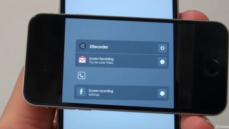 Interfaz de XRecorder mostrando opciones para captura de pantalla y grabación en dispositivos móviles, con herramientas de edición integradas.