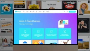 Novedades de Canva: lo último en inteligencia artificial 1 Nuevas herramientas de Canva Create 2025, mostrando el editor de fotos potenciado con IA, Canva Sheets, Canva Code y animaciones interactivas.