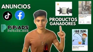 Captura de pantalla de la interfaz de PipiADS mostrando un panel con los productos más virales, métricas de engagement y tendencias en TikTok y Facebook.